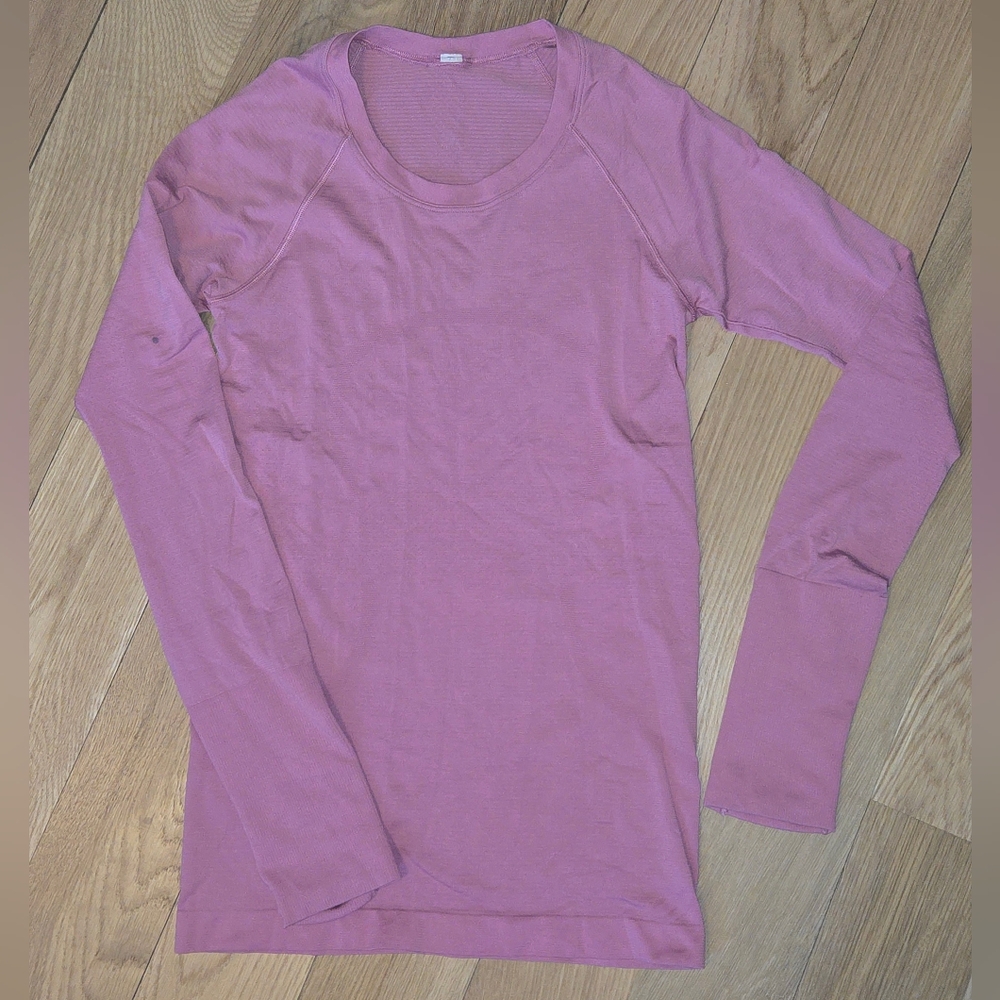 Lululemon Swiftly Tech Long Sleeve Pink Peony sz 4